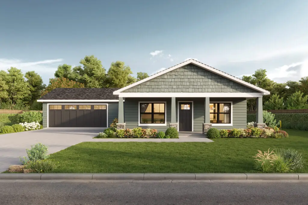 Rendering of The Aldrich 1 Floor Plan Offered by Harvell Homes in Powell, Wyoming