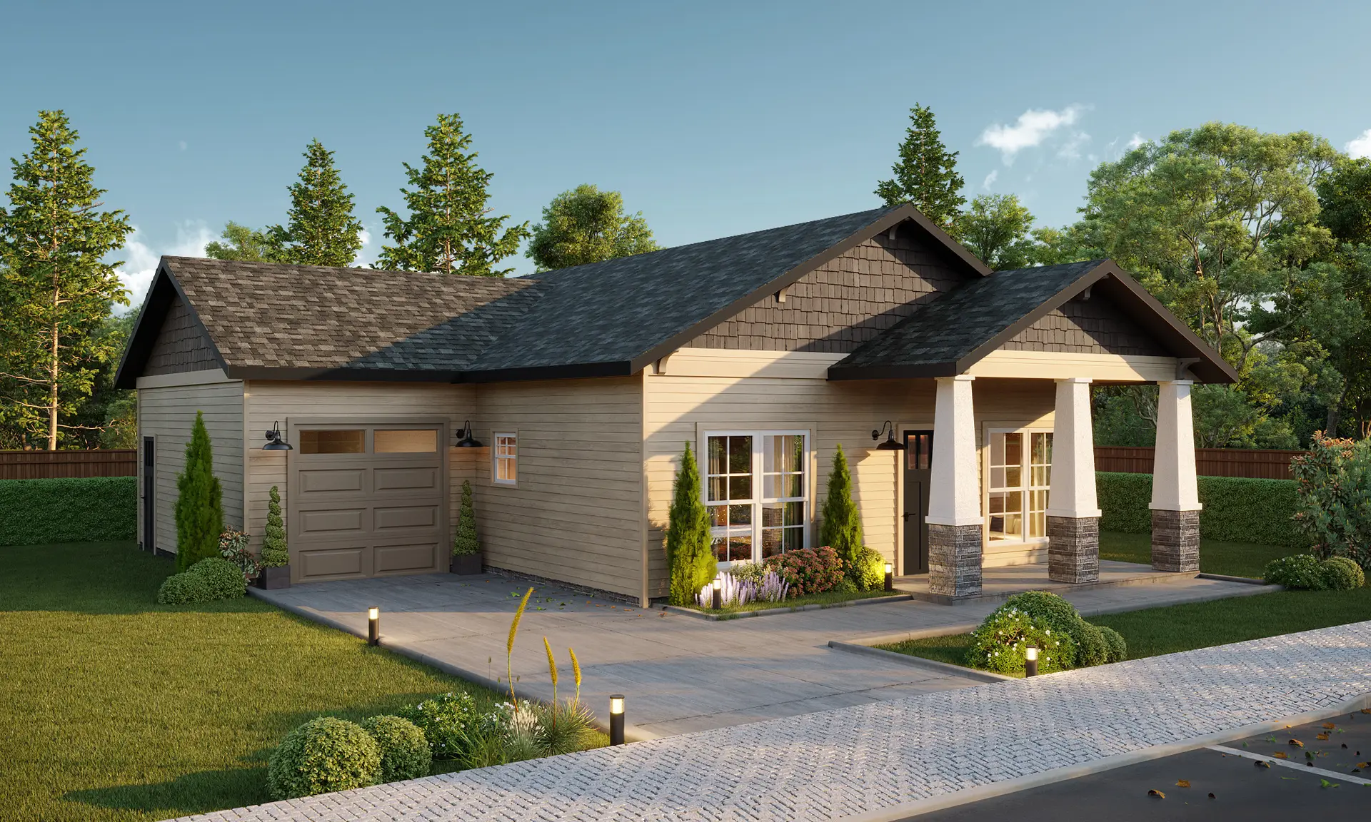 Rendering of The Aldrich Floor Plan Offered by Harvell Homes in Powell, Wyoming