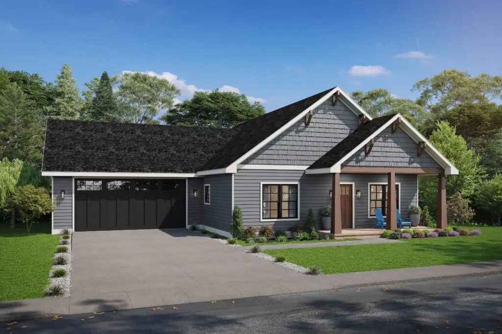 Rendering of The Timber Elevation 1 Floor Plan Offered by Harvell Homes in Powell, Wyoming