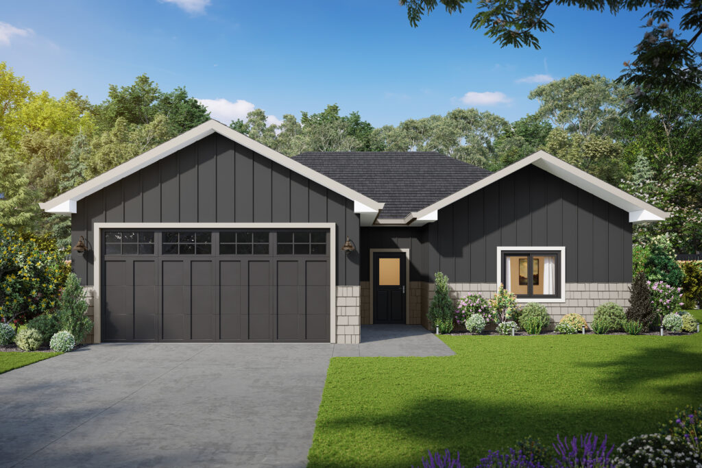 Rendering of The Summit Elevation 1 Floor Plan Offered by Harvell Homes in Powell, Wyoming